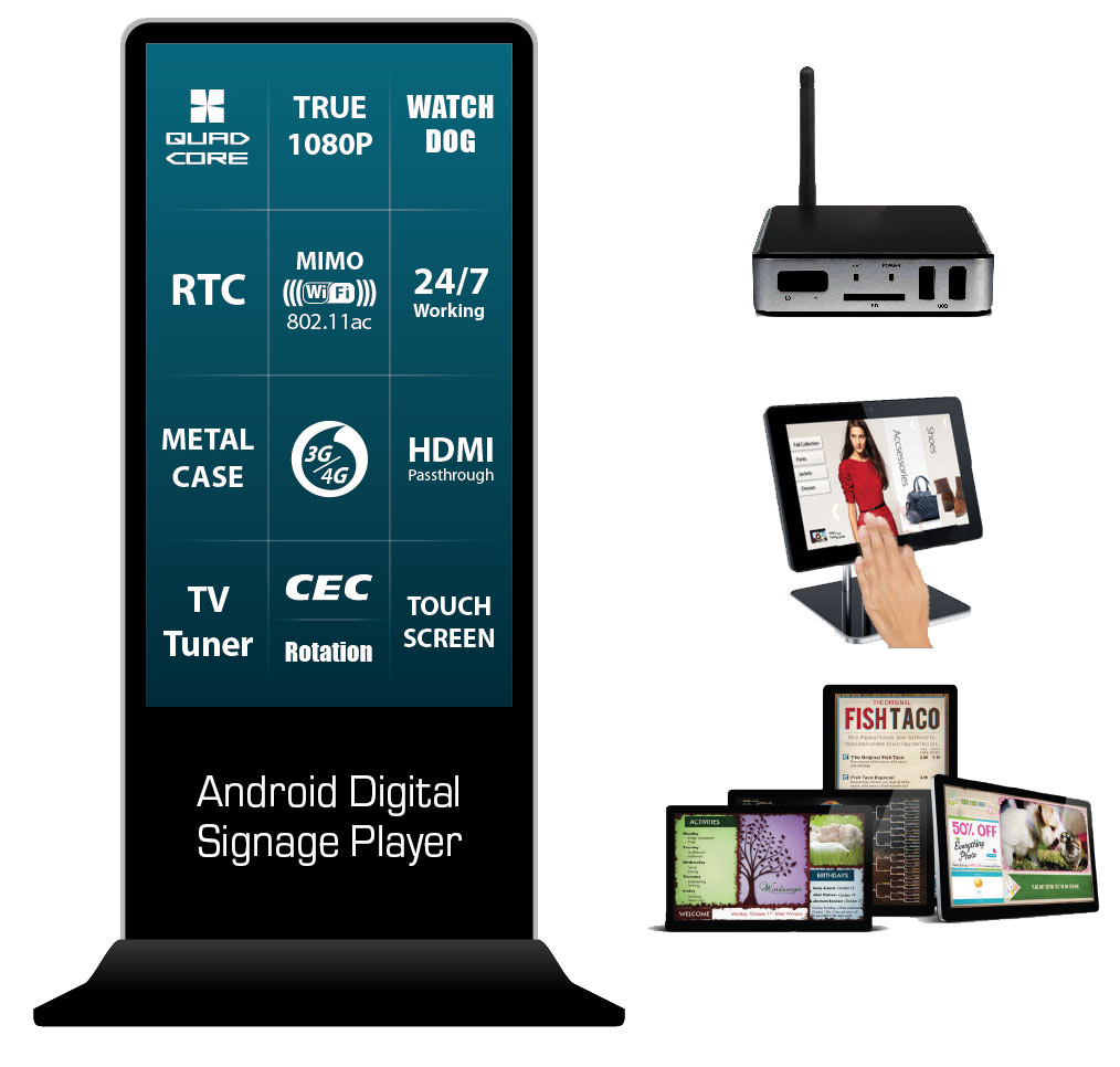 Android Digital Signage in diverse options 안드로이드 디지털 사이니지