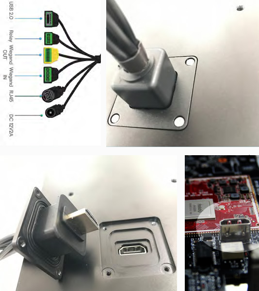 HDMI cable hub adds simplicity to cable management in & out Körpertemperatur-Kiosk
