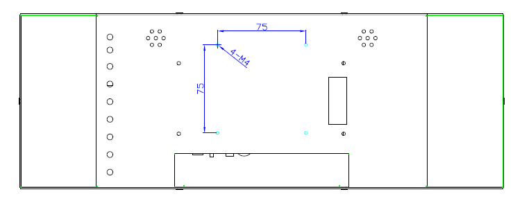 LCD de barra estirada mechanical-drawing-14_9-stretched-lcd-vesa